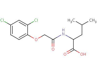 (9CI)-N-[(2,4-二氯苯氧基)乙?；鵠-L-亮氨酸結(jié)構(gòu)式,2752-54-7結(jié)構(gòu)式