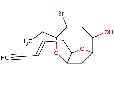 4-Bromo-3-ethyl-9-pent-2-en-4-ynyl-2,8-dioxabicyclo[5.2.1]decan-6-ol Structure,36431-73-9Structure