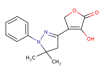 4-(4,5-Dihydro-5,5-dimethyl-1-phenyl-1h-pyrazol-3-yl)-3-hydroxyfuran-2(5h)-one Structure,50413-16-6Structure