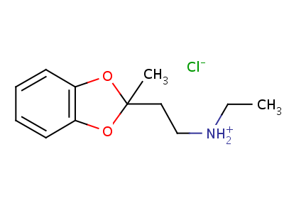 2-(2-(Ethylamino)ethyl)-2-methyl-1,3-benzodioxole hydrochloride Structure,52400-55-2Structure