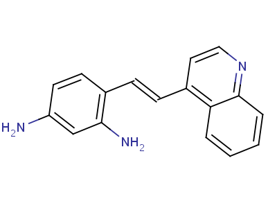 4-(2-喹啉-4-基乙烯)苯-1,3-二胺結(jié)構(gòu)式,53-98-5結(jié)構(gòu)式