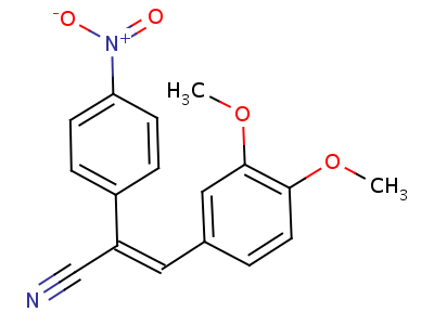 3-(3,4-Dimethoxyphenyl)-2-(4-(hydroxy(oxido)amino)phenyl)acrylonitrile Structure,5681-27-6Structure