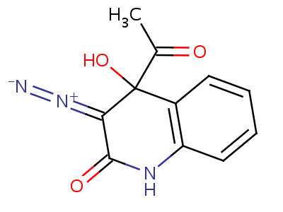 4-Acetyl-3-(1.lambda.~5~-diazenylidene)-4-hydroxy-3,4-dihydro-2(1h)-quinolinone Structure,56908-70-4Structure