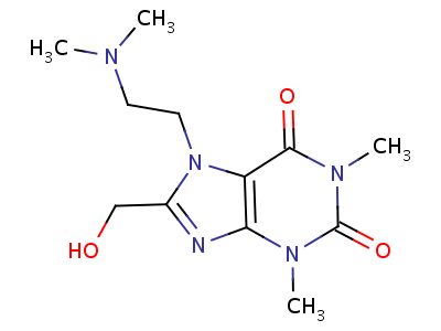 7-(2-Dimethylaminoethyl)-8-(hydroxymethyl)-1,3-dimethyl-purine-2,6-dione Structure,82946-66-5Structure