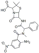 (8ci)-6-[2-(2-氨基-n-甲基-5-硝基苯酰胺)-2-苯基乙酰氨基]-3,3-二甲基-7-氧代-,dl-4-硫雜-1-氮雜雙環(huán)[3.2.0]庚烷-2-羧酸結(jié)構(gòu)式_10001-90-8結(jié)構(gòu)式