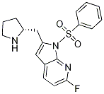 1H-Pyrrolo[2,3-b]pyridine, 6-fluoro-1-(phenylsulfonyl)-2-[(2R)-2-pyrrolidinylmethyl]- Structure,1001070-30-9Structure