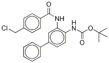 N-[3-[[4-(chloromethyl)benzoyl]amino][1,1’-biphenyl]-4-yl]carbamic acid tert-butyl ester Structure,1003316-10-6Structure