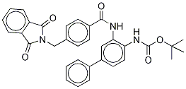 N-[3-[[4-[(1,3-二氫-1,3-二氧代-2H-異吲哚-2-基)甲基]苯甲?；鵠氨基][1,1-聯(lián)苯]-4-基]氨基甲酸叔丁酯結(jié)構(gòu)式_1003316-11-7結(jié)構(gòu)式