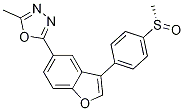 (S)-2-甲基-5-[3-[4-(甲基亞磺?；?苯基]苯并呋喃-5-基]-1,3,4-噁二唑結(jié)構(gòu)式_1005203-15-5結(jié)構(gòu)式