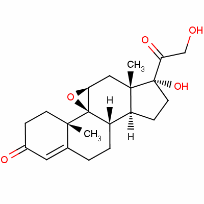 9Beta,11beta-epoxy-17,21-dihydroxypregn-4-ene-3,20-dione Structure,10072-97-6Structure