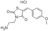 (5E)-3-(2-氨基乙基)-5-(4-甲氧基亞芐基)-1,3-噻唑烷-2,4-二酮鹽酸鹽結(jié)構(gòu)式_100795-92-4結(jié)構(gòu)式