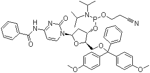 5’-O-(4,4’-Dimethoxytrityl)-N4-benzoyl-2’-deoxycytidine-3’-(2-cyanoethyl-N,N-diisopropyl)phosphoramidite Structure,102212-98-6Structure