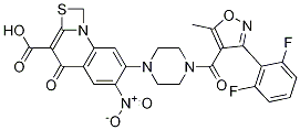 7-[4-[[3-(2,6-二氟苯基)-5-甲基-4-異噁唑基]羰基]-1-哌嗪基]-6-硝基-4-氧代-1H,4H-[1,3]硫氮雜環(huán)[3,2-a]喹啉-3-羧酸結(jié)構(gòu)式_1027327-16-7結(jié)構(gòu)式