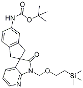 (2-氧代-1-((2-(三甲基甲硅烷基)乙氧基)甲基)-1,1,2,3-四氫螺[茚-2,3-吡咯并[2,3-b]吡啶]-5-基)氨基甲酸叔丁酯結(jié)構(gòu)式_1033608-31-9結(jié)構(gòu)式