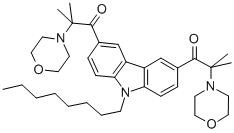 3,6-Bis(2-methyl-2-morpholinopropionyl)-9-octylcarbazole Structure,104005-37-0Structure