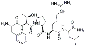 L-苯丙氨酰-L-蘇氨酰-L-脯氨酰-N<sup>5</sup>-(二氨基亞甲基)-L-鳥氨酰-L-亮氨酰胺結構式_104191-78-8結構式