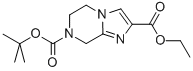 Imidazo[1,2-a]pyrazine-2,7(8H)-dicarboxylic acid, 5,6-dihydro-, 7-(1,1-dimethylethyl) 2-ethyl ester Structure,1053656-22-6Structure