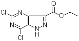 1H-Pyrazolo[4,3-d]pyrimidine-3-carboxylic acid, 5,7-dichloro-, ethyl ester Structure,1053656-63-5Structure