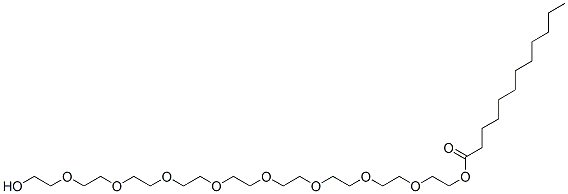 2-[2-[2-[2-[2-[2-[2-[2-(2-Hydroxyethoxy)ethoxy]ethoxy]ethoxy]ethoxy]ethoxy]ethoxy]ethoxy]ethyl dodecanoate Structure,106-08-1Structure