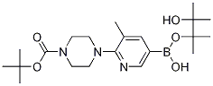 4-[3-甲基-5-(4,4,5,5-四甲基-1,3,2-二氧硼烷)-2-吡啶基]-1-哌嗪羧酸-1,1-二甲基乙酯結構式_1073354-54-7結構式