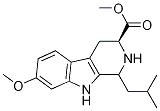 (3S)-1-異丁基-7-甲氧基-2,3,4,9-四氫-1H-吡啶并[3,4-b]吲哚-3-羧酸甲酯結(jié)構(gòu)式_107447-06-3結(jié)構(gòu)式