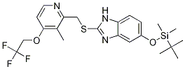 2-[[[3-甲基-4-(2,2,2-三氟乙氧基)-2-吡啶]甲基]硫代]-5-(叔丁基二甲基甲硅烷基氧基)-1H-苯并咪唑結(jié)構(gòu)式_1076198-62-3結(jié)構(gòu)式