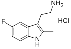 2-(5-Fluoro-2-methyl-1h-indol-3-yl)ethanamine hydrochloride (1:1) Structure,1079-45-4Structure