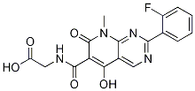 N-[[2-(2-氟苯基)-7,8-二氫-5-羥基-8-甲基-7-氧代吡啶并[2,3-d]嘧啶-6-基]羰基]甘氨酸結(jié)構(gòu)式_1080644-24-1結(jié)構(gòu)式