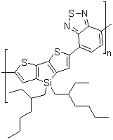 聚[2,1,3-苯并噻二唑-4,7-二基[4,4-雙(2-乙基己基)-4H-硅雜環(huán)戊二烯并[3,2-B:4,5-B]二噻吩-2,6-二基]]結(jié)構(gòu)式_1089687-02-4結(jié)構(gòu)式