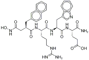 N2-[(2R)-4-(羥基氨基)-2-(2-萘基甲基)-1,4-二氧代丁基]-L-精氨酰-L-色氨酰-L-alpha-谷氨酰胺結(jié)構(gòu)式_1093740-12-5結(jié)構(gòu)式