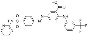 (9ci)-5-[[4-[(2-嘧啶氨基)磺?；鵠苯基]氮雜]-2-[[3-(三氟甲基)苯基]氨基]-苯甲酸結(jié)構(gòu)式_110679-67-9結(jié)構(gòu)式