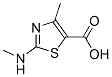 4-Methyl-2-(methylamino)-1,3-thiazole-5-carboxylic acid Structure,110859-69-3Structure