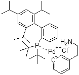 Chloro[2-(di-tert-butylphosphino)-2’,4’,6’-triisopropyl-1,1’-biphenyl][2-(2-aminoethyl)phenyl)]palladium(ii) Structure,1142811-12-8Structure