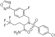 (2R)-2-[[(4-氯苯基)磺?；鵠[[2-氟-4-(1,2,4-噁二唑-3-基)苯基]甲基]氨基]-5,5,5-三氟-戊胺結(jié)構(gòu)式_1146699-66-2結(jié)構(gòu)式