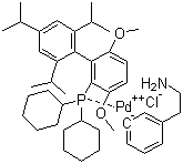 Chloro[2-(dicyclohexylphosphino)-3,6-dimethoxy-2’-4’-6’-tri-i-propyl-1,1’-biphenyl][2-(2-aminoethyl)phenyl]palladium(ii) Structure,1148148-01-9Structure