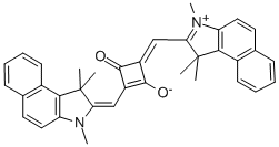 (4Z)-3-氧代-4-[(1,1,3-三甲基苯并[E]吲哚-3-鎓-2-基)亞甲基]-2-[(E)-(1,1,3-三甲基苯并[E]吲哚-2-亞基)甲基]環(huán)丁烯-1-醇結(jié)構(gòu)式_116477-16-8結(jié)構(gòu)式