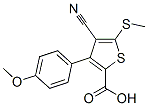 4-Cyano-3-(4-methoxyphenyl)-5-(methylthio)thiophene-2-carboxylic acid Structure,116493-07-3Structure