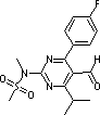 4-(4-氟苯基)-6-異丙基-2-[(N-甲基-N-甲磺酰)氨基]嘧啶-5-甲醛結構式_118442-83-4結構式