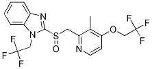 2-[ [(3-甲基-4-(2,2,2-三氟乙氧基)-2-吡啶基)甲基]亞硫?；鵠-1-(2,2,2-三氟乙基)-苯并咪唑結(jié)構(gòu)式_1187926-84-6結(jié)構(gòu)式