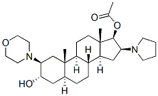 (2b,3a,5a,16b,17b)-17-Acetoxy-3-hydroxy-2-(4-morpholinyl)-16-(1-pyrrolidinyl)androstane Structure,119302-24-8Structure