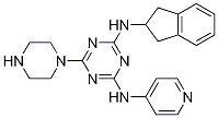 1,3,5-Triazine-2,4-diamine, n2-(2,3-dihydro-1h-inden-2-yl)-6-(1-piperazinyl)-n4-4-pyridinyl- Structure,1197406-41-9Structure