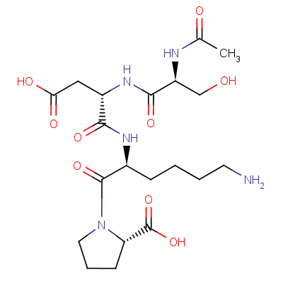 (2S)-1-[(2S)-2-[[(2S)-2-[[(2S)-2-乙酰氨基-3-羥基丙?；鵠氨基]-4-羥基-4-氧代丁?；鵠氨基]-6-氨基己酰]吡咯烷-2-羧酸結(jié)構(gòu)式_120081-14-3結(jié)構(gòu)式