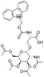 N-芴甲氧羰基-O-BETA-(2-乙酰氨基-2-脫氧-3,4,6-三-O-乙?；?ALPHA-D-吡喃半乳糖基)-L-絲氨酸結(jié)構(gòu)式_120173-57-1結(jié)構(gòu)式