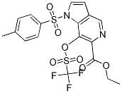 1-甲苯磺酰-7-(三氟甲基磺酰氧基)-1H-吡咯并[3,2-c]吡啶-6-羧酸乙酯結構式_1207175-44-7結構式