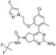 2-氨基-4-(4-氯-2-(2-(4-氟-1H-吡唑-1-基)乙氧基)-6-甲基苯基)-n-(2,2-二氟丙基)-5H-吡咯并[3,4-d]嘧啶-6(7h)-羧酰胺結(jié)構(gòu)式_1207961-33-8結(jié)構(gòu)式