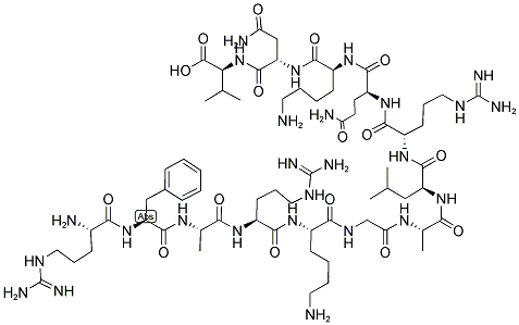 L-精氨酰-L-苯丙氨酰-L-丙氨酰-L-精氨酰-L-賴氨酰甘氨酰-L-丙氨酰-L-亮氨酰-L-精氨酰-L-谷氨酰胺酰-L-賴氨酰-L-天冬氨酰胺酰-L-纈氨酸結(jié)構(gòu)式_121545-65-1結(jié)構(gòu)式