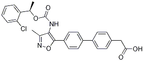 4-[4-[[[(1R)-1-(2-氯苯基)乙氧基]羰基]氨基]-3-甲基-5-異噁唑基]-[1,1-聯(lián)苯]-4-乙酸結(jié)構(gòu)式_1228690-19-4結(jié)構(gòu)式