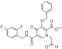 Methyl 5-[[[(2,4-difluorophenyl)methyl]amino]carbonyl]-1-(2-oxoethyl)-4-oxo-3-[(phenylmethyl)oxy]-1,4-dihydro-2-pyridinecarboxylate Structure,1229006-25-0Structure