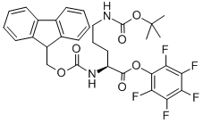 Fmoc-orn(boc)-opfp結構式_123180-69-8結構式