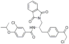 3-氯-n-[(1s)-1-[[4-(2-氯乙酰基)苯基]甲基]-2-(1,3-二氫-1,3-二氧代-2H-異吲哚-2-基)乙基]-4-(1-甲基乙氧基)-苯甲酰胺結構式_1240137-81-8結構式